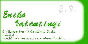 eniko valentinyi business card